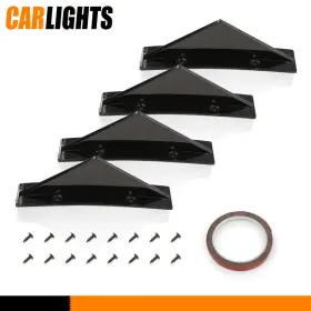 C-02bup45g4abk Carlights Rear Bumper Diffuser Lip Splitter Shark Fins Fit For 2002 Chevrolet Chevy Camaro