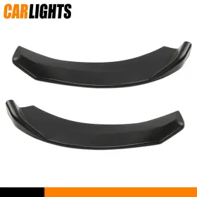 C-02esw0002abk Carlights Type-2 Pair Universal Winglet Front Bumper Lip Spoiler Splitter Diffuser Black
