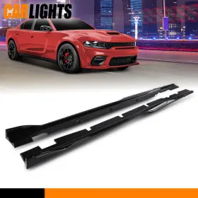 C-02rpa3737abb Carlights Fit For 2015-2023 Dodge Charger Panel Splitter Glossy Black Widebody Side Skirts