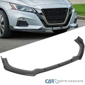 Carpartsinnovate 841808183669 Fits 19-20 Altima 4-door Sedan Glossy Black Front Bumper Lip Spoiler