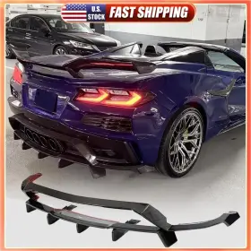 Carracing Factory 569798204894 For 2020up Chevrolet Corvette Z06 Real Carbon Rear Bumper Diffuser Lip Spoiler