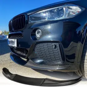 Carracing Factory 569798216057 Real Carbon Fiber Front Bumper Lip Chin Spoiler For Bmw X5 F15 M-sport 2014-2018
