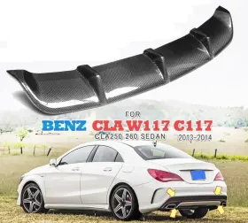 Carracing Factory 569807018498 Real Carbon Rear Bumper Diffuser Lip For Mercedes Benz W117 C117 Sport Cla45