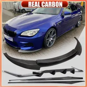 Carracing Factory 569807750275 For Bmw F06 F12 F13 M6 13-19 Real Carbon Front Lip Rear Diffuser Side Skirt Kits