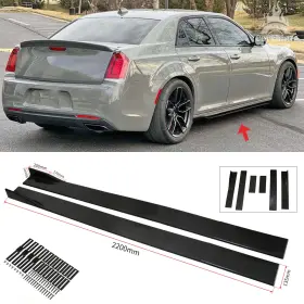 Carshine 192530111674 2x 86.6ftft Side Skirt Extensions Rocker Panel Splitters Lip For Sedan Coupe L&r