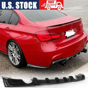 Carturning 569794398009 For Bmw F30 320i 325i 328i M-sport 2012-18 Real Carbon Rear Bumper Diffuser Lip