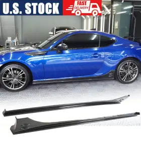 Carturning Factory 569807005436 For Toyota 86 Subaru Brz 2013-2020 Real Carbon Side Skirts Extension Lip Spoiler