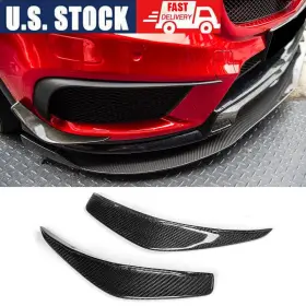 Gla45 Carturning Factory 569807665302 For Benz X156 14-17 Real Carbon Front Bumper Splitter Canards Fins 2pcs