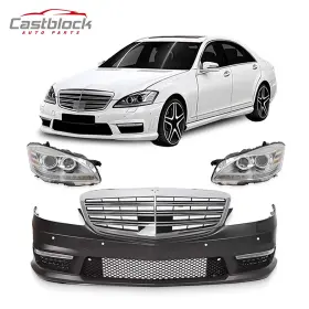 2218202939 Castblock For 2007 2013 S-class W221 Upgrade S65 Amg Style Front Bumper Body Kit Headlight