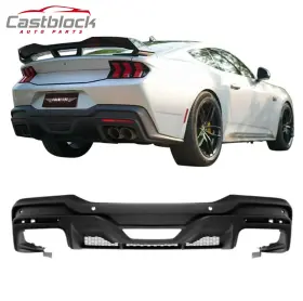 Castblock 3569807445737 For 2024 Ford Mustang Dark Horse Black Gt Style Rear Bumper Diffuser Lip