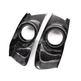 Cbk-mtg-fog0001-fc Cbk Fog Light Trim Cover Front For 2015-2017 Ford Mustang S550 Forged Carbon Fiber