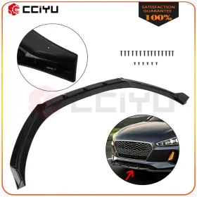 Z16138701g Cciyu 3pcs For 16-18 Hyundai Elantra Front Bumper Lip Spoiler Splitter Kit Gloss Black
