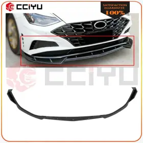 Zg168234215e Cciyu Fits 2020-2021 Hyundai Sonata Painted Black 3pc Front Bumper Lip Spoiler