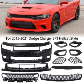 Er-bp486-f-4 Cequent Unbranded For 2015-2023 Dodge Charger Srt Hellcat Style Front Bumper Cover Kit Primed