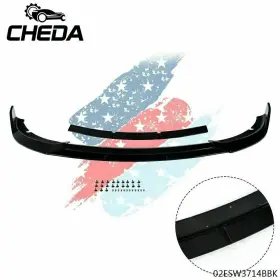 Gpl833 Cheda Fit For 15-2020 Dodge Charger Srt Style Front Bumper Lip Splitter Gloss Black Us