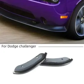 Cherocar2023032218 Cherocar 2pcs Front Splitter Bumper Lip Cover Trim For Dodge Challenger Srt Hellcat 2015