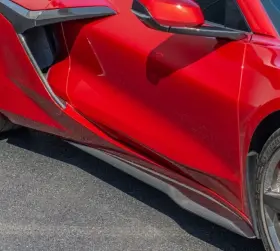 Ss-682-bkcf Chevrolet Corvette C8 Z06 / E-ray Side Skirts