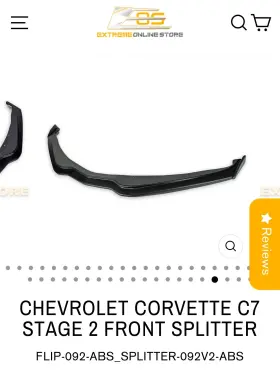 Flip-092-abs Chiesma Corvette Front Bumper Lip Splitter For 2014-2019 C7 Stage 2 Z06 Black