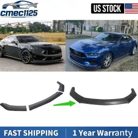 24mustang-fl-1-un Cmec For 24-25 Ford Mustang Front Bumper Lip Pp Splitter Handling Package Style 3pcs