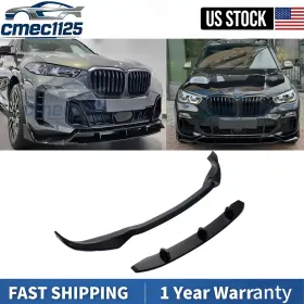 Cm-g05-fl1-gb Cmec For 19-23 Bmw G05 X5 M Sport Double Deck Gloss Black Front Bumper Lip Splitter