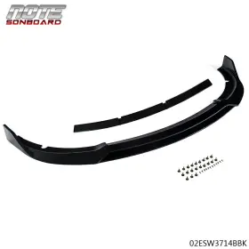Cnnell0719-5 Cnnell Fit For 2015-2020 Dodge Charger Srt Style Front Bumper Lip Splitter Gloss Black