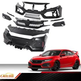 Cnnella06012014 Cnnella-69 Fit For 2016-2021 Honda Civic Type-r Style Front And Rear Bumper Cover Full Set Cnnella06012014 Cnnella-69 Fit For 2016-2021 Honda Civic Type-r Style Front And Rear Bumper Cover Full Set