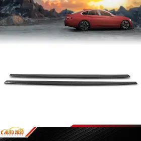 Cnnella-69 Cnnella0601501 2x Side Skirts Extension Carbon Style Fit 14-20 Bmw F32 F33 F36 4 Series M Sport
