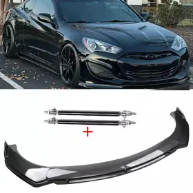 4674 Cnpapc For Hyundai Genesis Coupe Carbon Fiber Style Front Bumper Lip Spoiler Body Kits