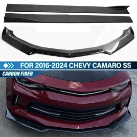 Mag-camaro-2016-front-lip Cnpapc Front Bumper Lip Splitter Side Skirt Carbon For Camaro 16-24 Ss / 19-24 Ls Lt Rs