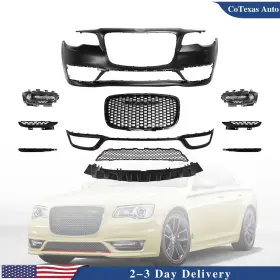 Lsot001751a Cotexas B C D Front Bumper Cover With Grille For 2015-23 Chrysler 300 Srt Style Without Sensor Hole
