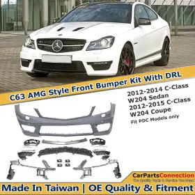 372315 Cpc C63 Amg Style Conversion Front Bumper Kit For 2012-2014 Benz W204 C300 C350 Pdc