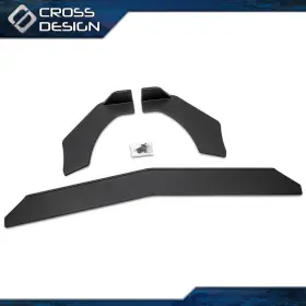 02esw0009bbk Crossdesign Front Bumper Lip Body Kit Spoiler Fit For Gmc Honda Civic Bmw Benz Universal