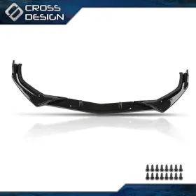 Crossdesign Big2025091201 Front Lip Splitter Fit For Honda Civic Ex Lx Sport Sedan 2016-2021 Glossy Black