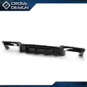 Big2025092907 Crossdesign Fits Bmw 5 Series F10 535i M5 M Sport 2011-2016 Gloss Black Rear Bumper Diffuser