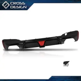 Big2025102004 Crossdesign Rear Diffuser Lip M5 Cs Style With Led Light Fits Bmw G30/g31/g38 5 Series 2017-23