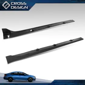 Big2026030329 Crossdesign Fit For 2016-21 Honda Civic Sedan Type-r Style Side Skirt Extension Carbon Look