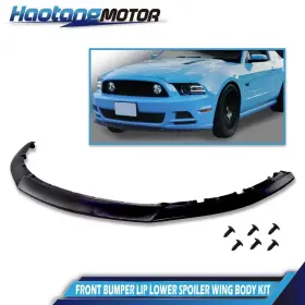 Ht-02esw1211acb Crossdesign Carbon Look Fit For 13-14 Ford Mustang Front Bumper Lip Lower Spoiler Wing Body