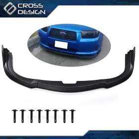 Ht-02esw1806abk Crossdesign Fit For 06-07 Subaru Impreza Wrx Sti Cs2 Front Bumper Lip Splitter Unpainted Pp