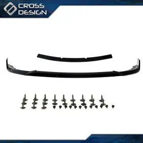 Ht-02esw3714bbk Crossdesign 4pcs Pp Front Bumper Lip Fit For 15-20 Dodge Charger Srt Sedan 4dr Gloss Black