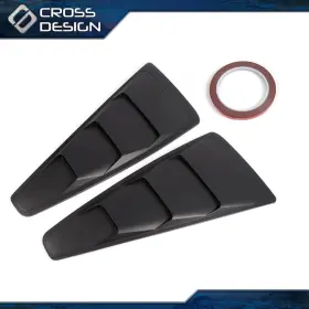 Ht-02etw1209abk Crossdesign 1/4 Quarter Side Window Louver Cover Fit For 2005-2014 Ford Mustang Gt