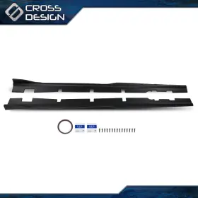 Ht-02rpa3737abk Crossdesign Body Kit Matte Black Side Skirts Rocker Panel Fit For 2015-2023 Charger Widebody