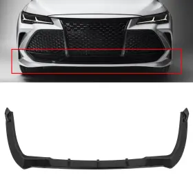 12436626 Csdex 3pcs Glossy Black Bumper Lip Spoiler Front Fits 2019-22 Toyota Avalon 2.5l 3.5l