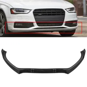 12436809 Csdex Front Bumper Lip Spoiler Painted Glossy Black Fits Audi A4 Quattro 2013-2016
