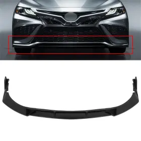 12436810 Csdex Front Lip Bumper Spoiler Glossy Black Fits 2021-24 Toyota Camry Sport 2.5l 3.5l