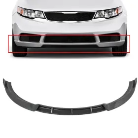 12439689 Csdex 3pcs Black Bumper Lip Spoiler Painted Fits Kia Forte5 2010-2013 Front Plastic