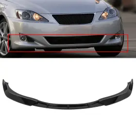 12439696 Csdex Bumper Lip Spoiler Front Fits 06-08 Lexus Is250 Is350 Base Glossy Black Painted