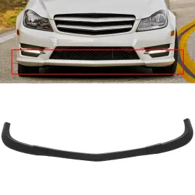 12439697 Csdex Black Painted Front Lip Spoiler Fits Mercedes W204 C200 C250 C300 C350 2012-2014