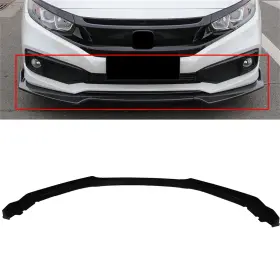 12445477 Csdex 3pcs Matt-black Front Lip Splitters For 2016-2020 Honda Civic 1.5l 2.0l Plastic