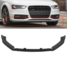12466660 Csdex Front Bumper Lip Spoiler Black Fits 2013-2016 Audi S4 A4 Quattro Sedan 4-door