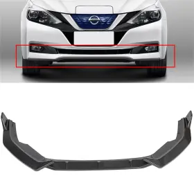 12466666 Csdex 3 Front Bumper Lip Spoiler For 20-23 Nissan Sentra 2.0l Plastic Splitter Black
